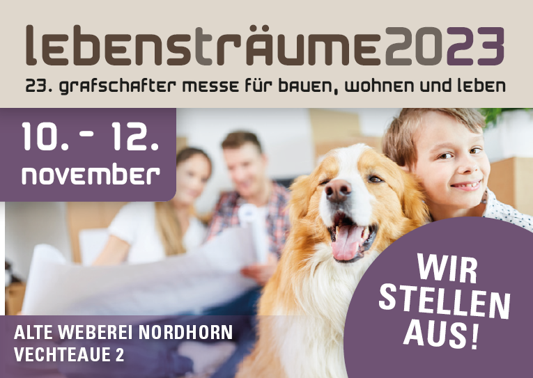Infoflyer der Lebensträume Nordhorn 2023