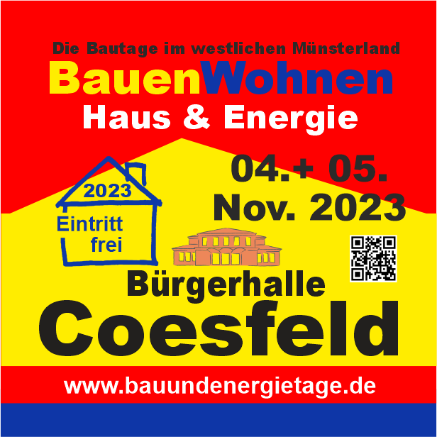 Infoflyer von Bauen Wohnen Coesfeld 2023